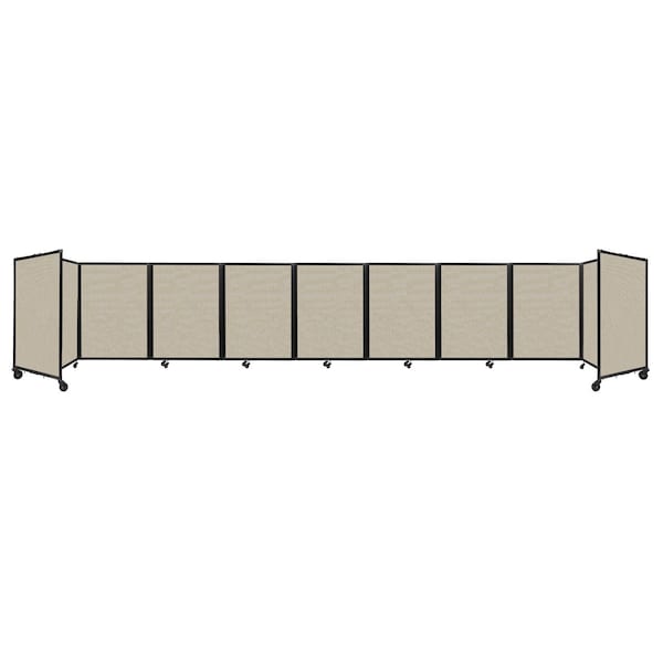 Room Divider 360 Folding Portable Partition 25' x 4' Sand Fabric